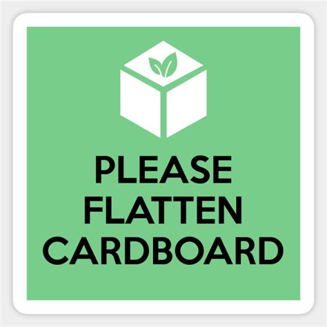 Please Flatten Cardboard Sticker Flatten Cardboard Sticker Teepublic