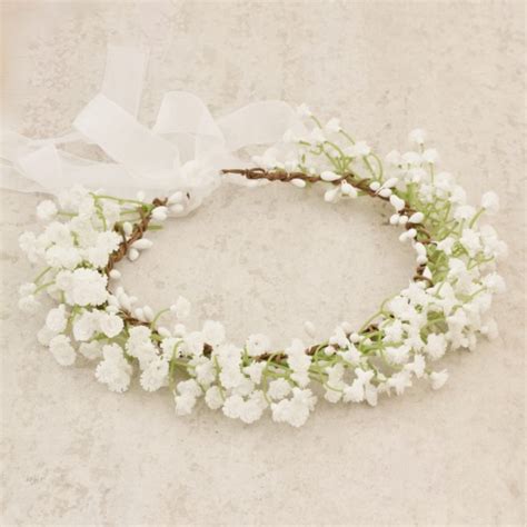 Babys Breath Flower Crown Lilly Lace