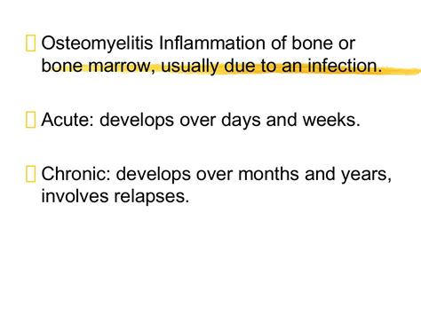 Bone And Joint Infections Osteomyelitis