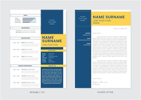 Minimalistische CV CV En Sollicitatiebrief Ontwerpsjabloon Curriculum