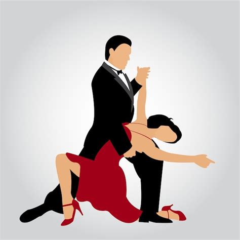 Premium Vector Man And Woman Dancing Tango Couple Dancing Tango