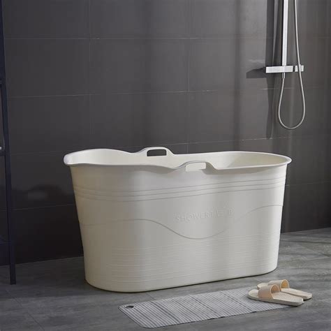 HDB Portable Bathtub Soaking Bathtub Portable Plastic Bathtub Small Tub ...