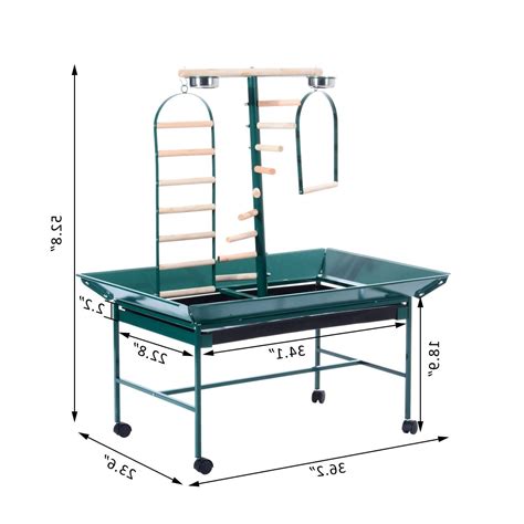 Pawhut 53large Bird Play Stand Parrot Pet Gym