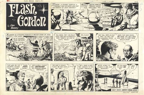 Original Art By Dan Barry For A Flash Gordon Comic Strip