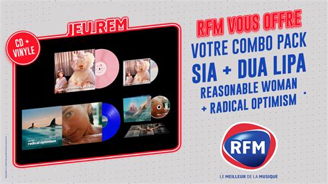 Concours RFM Gagner Des Pack CD Vinyle De Sia Et De Dua Lipa