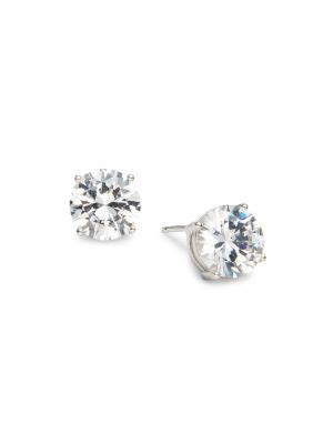 Adriana Orsini Rhodium Plated Sterling Silver Cubic Zirconia Stud