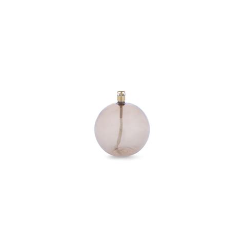 Lampe à huile forme boule coloris champagne taille M Peri Glass