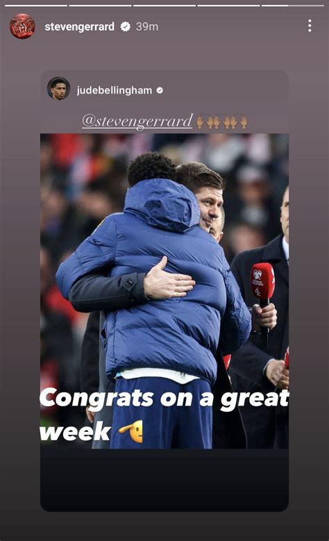 Steven Gerrard Congratulates Jude Bellingham By Using Darwin Núñez S Celebration Emoji Daveockop