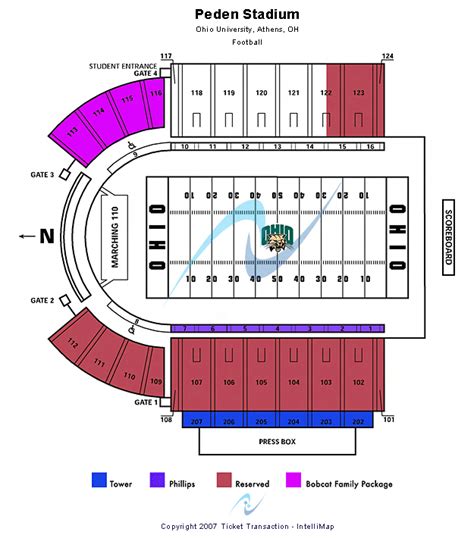 Peden Stadium, Football Seating Chart | Star Tickets