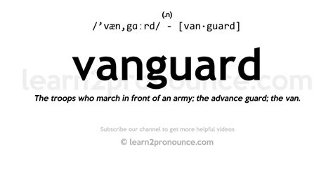 Pronunciation Of Vanguard Definition Of Vanguard Youtube