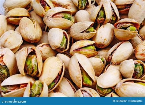 Pistachio Texture Nuts Green Fresh Pistachios As Texture Stock Image