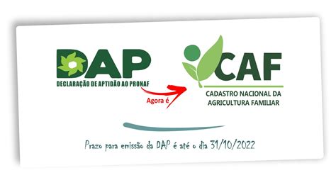 DAP agora é CAF Entenda a operacionalização do Cadastro Nacional da