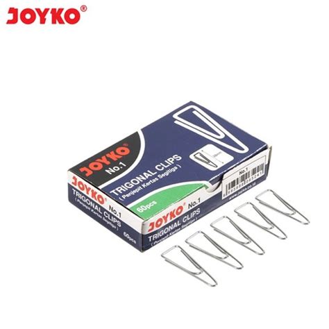 Jual Trigonal Clips Joyko No 1klip Kertas Besipenjepit Segitiga