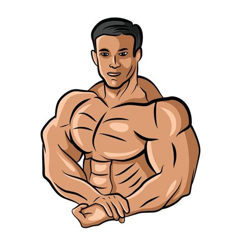 Man With Muscle Body Illustration 16674153 Vector Art At Vecteezy