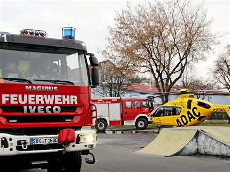 Achtjähriger im Saale Orla Kreis schwer verletzt Hubschrauber bleibt