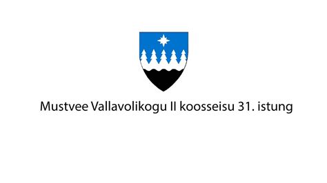 Mustvee Vallavolikogu II Koosseisu 31 Istung YouTube