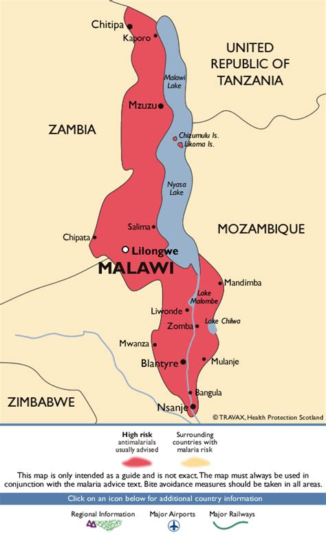 Malawi Malaria Map Fit For Travel