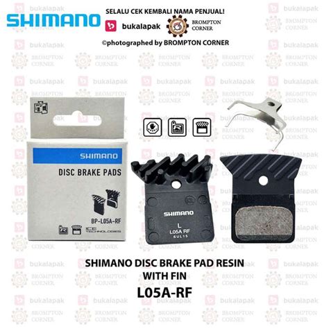 Jual Shimano Disc Brake Pad Resin With Fin L A Rf Pasang Di Lapak