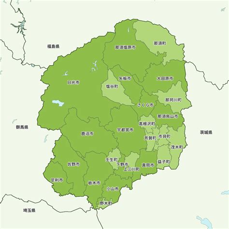 栃木県の地図 Map It マップ・イット