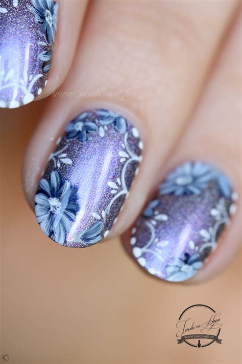 Nail Art La Valse Des Fleurs Nature Nails Nails Art