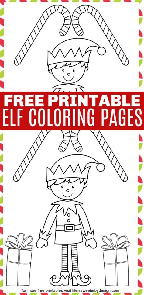 Elf Coloring Pages Life Is Sweeter By Design Coloring Pages