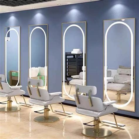 Beauty Hair Salon Furniture Barber Mirrors LED Salon Mirror with Lights ...