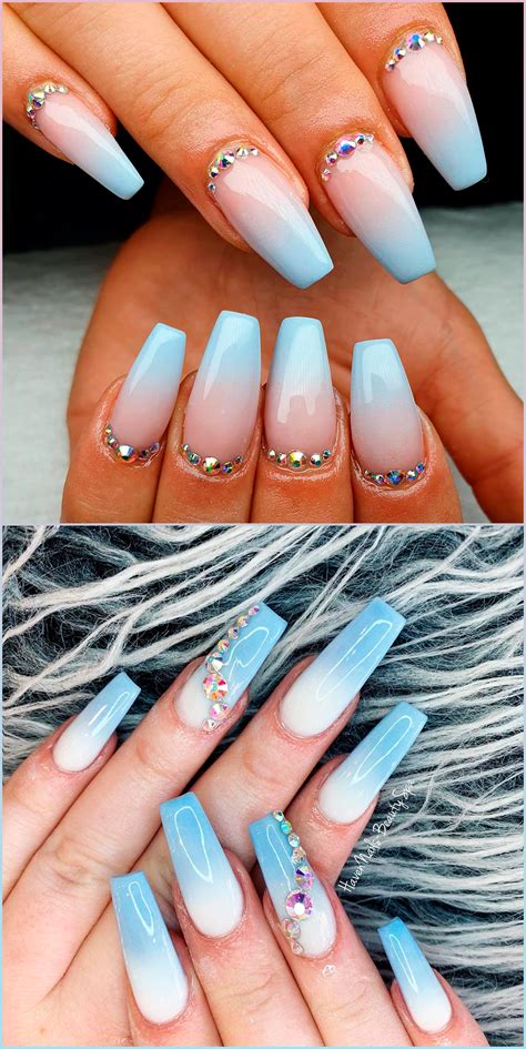 √100以上 Baby Blue Acrylic Nails Ideas 105069 Light Blue Acrylic Nails