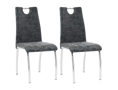 Vidaxl chaises de salle à manger 2 pcs noir similicuir VIDAXL