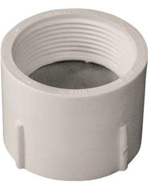 Ipex Pipe Adapter In Fnpt X Hub Pvc White Sch