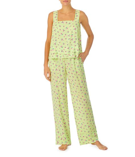 Sanctuary Woven Square Neck Ruffled Tank And Wide Leg Pant Floral Print