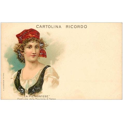 Italie Italia Carte Postale Pr Curseur Litho Vers Donna Costume