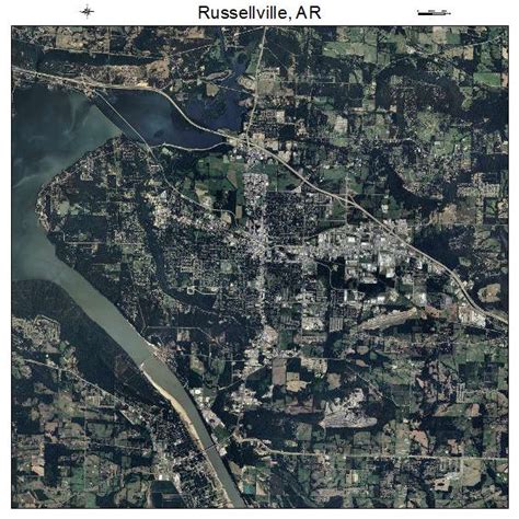 Aerial Photography Map of Russellville, AR Arkansas