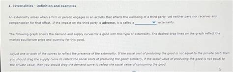 Solved 1 Externalities Definition And Examples An Chegg