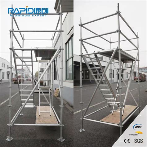 Aluminum Mobile Ringlock Aluminium A Frame System Scaffolding Frame