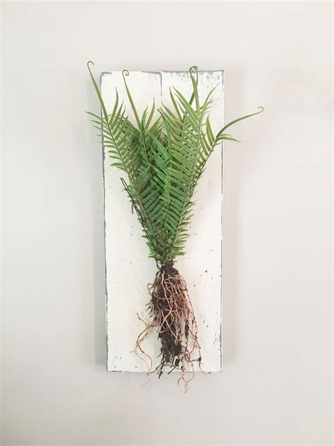 Hanging Fern Wall Art Artificial Plant Display Faux Plant Farmhouse Decor