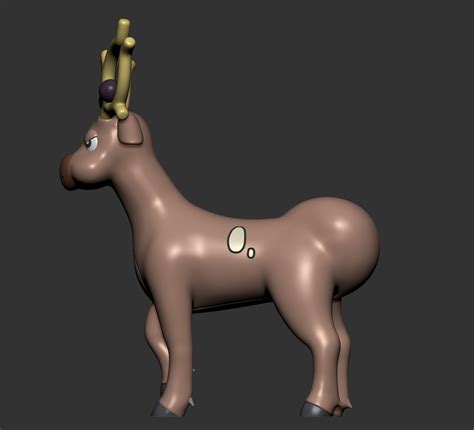 Pokemon Stantler And Wyrdeer With Poses D Model D Printable