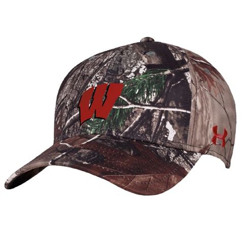 Under Armour Wisconsin Badgers Camo Realtree Camo Flex Hat