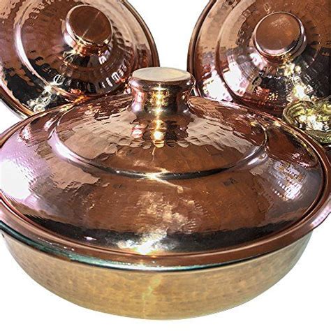 Traditional Hammered Cooper Pan With Lid. 100% Original, Handwork Pan ...