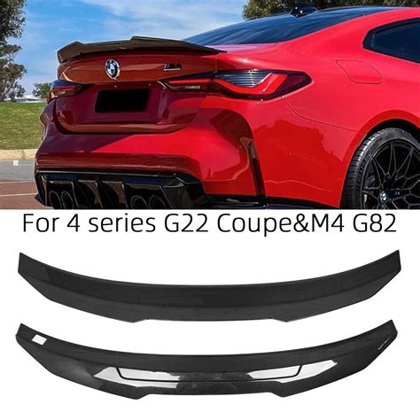 For Bmw 4 Series G22 Coupeandm4 G82 Psm Style Carbon Fiber Rear Spoiler Trunk Wing 2020 2023 Frp