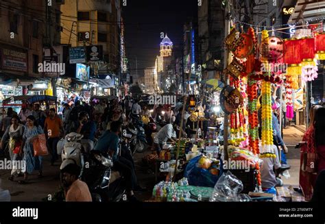 Guwahati Assam India On Thursday 9 November 2023 People Shops At A