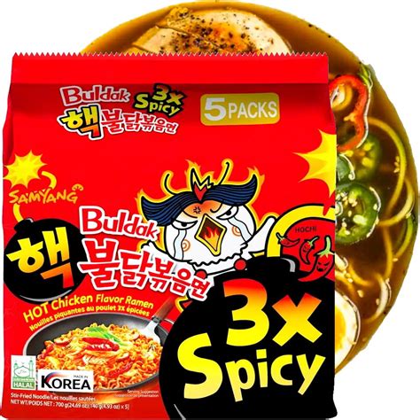 Zupka Makaron Ramen 3x Spicy Hot Kurczak WIELOPAK 5x140g SAMYANG