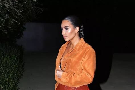 Kim Kardashian Turns Heads In Skintight Red Leather