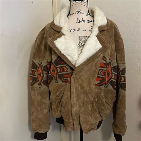 Adler Jackets Coats Vintage Adler Suede Western Leather Aztec