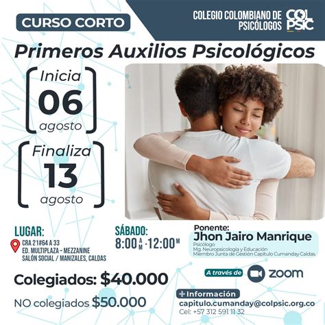 Curso Corto en Primeros Auxilios Psicológicos Colegio Colombiano de