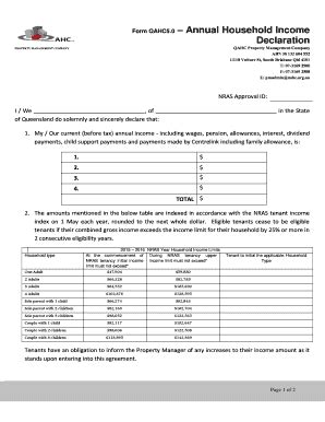 Income Declaration Form Fill Online Printable Fillable Blank