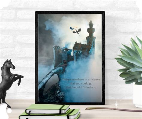 Parapet Fourth Wing Iron Flame Art Print Xaden Quote Tairn Andarna