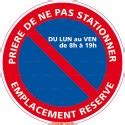 Panneau Pri Re De Ne Pas Stationner Emplacement R Serv Avec Horaires