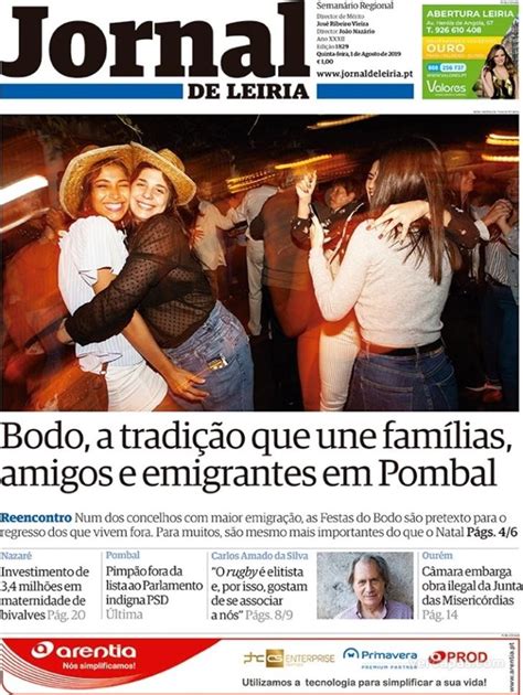 Capa Jornal De Leiria De 2019 08 01