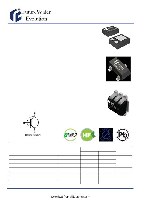 Mmbt3904 Datasheet19 Pages Futurewafer 40v Matched Pair Npn Small