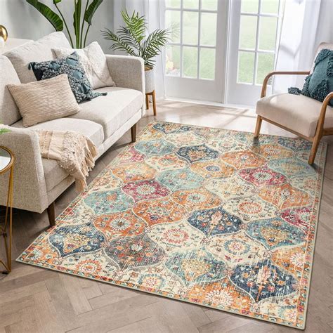 Amazon Lahome Moroccan Trellis Area Rug X Washable Bedroom Rug